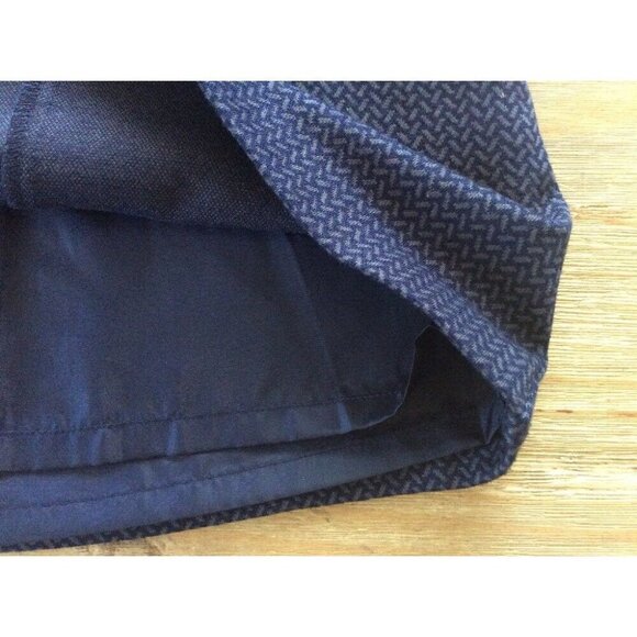 Coldwater Creek Womens Chevron A Line Blue Gray Ponte Knit Skirt Size 10 NEW $89 - Picture 5 of 5